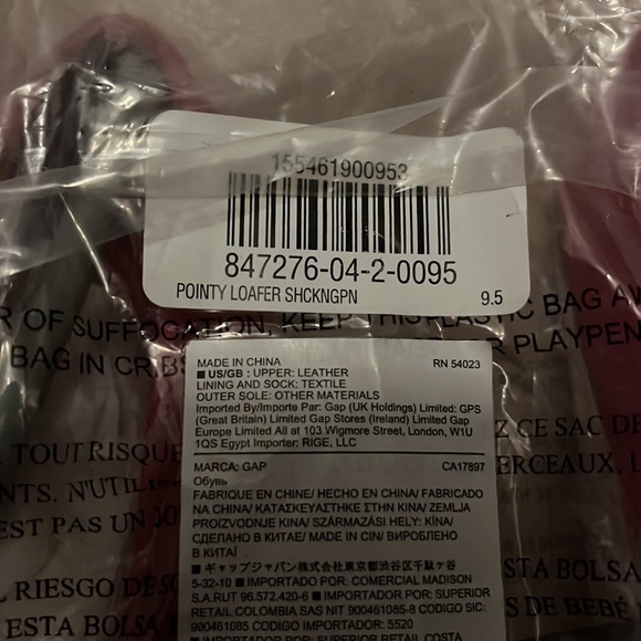 NWT Gap Leather Pointed Loafers - Size 9.5 - Picture 4 of 8